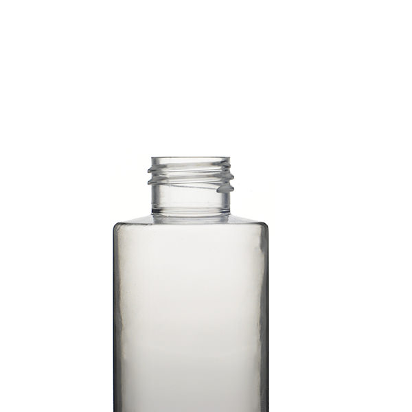 4OZ CLEAR PLASTIC BOTTLE CYLINDER - 24-410 NECK-detail image