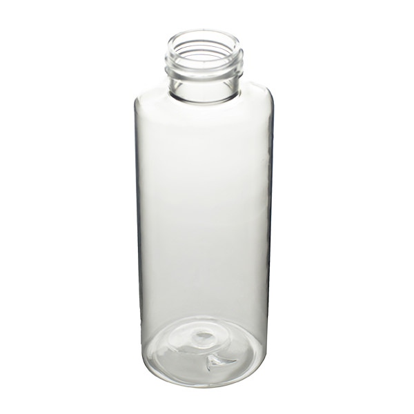 4OZ CLEAR PLASTIC BOTTLE CYLINDER - 24-410 NECK