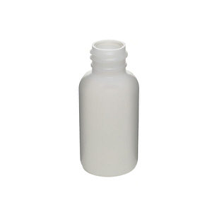 1OZ NATURAL BOSTON ROUND HDPE PLASTIC BOTTLE - 20-410