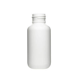 2OZ WHITE BOSTON ROUND HDPE PLASTIC BOTTLE - 24-410-detail image