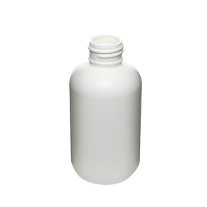 4OZ WHITE BOSTON ROUND HDPE PLASTIC BOTTLE - 24-410