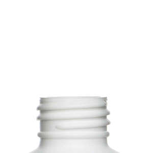 6OZ WHITE BOSTON ROUND HDPE PLASTIC BOTTLE - 24-410-detail image