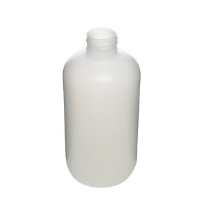 8OZ NATURAL BOSTON ROUND HDPE PLASTIC BOTTLE - 24-410