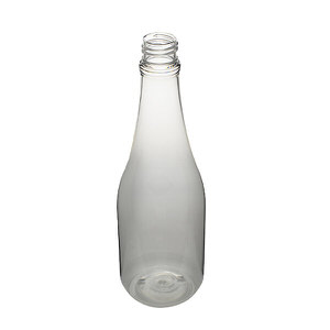 12OZ CLEAR CHAMPAGNE ROUND PET PLASTIC BOTTLE - 24-410