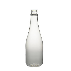 12OZ CLEAR CHAMPAGNE ROUND PET PLASTIC BOTTLE - 24-410-detail image