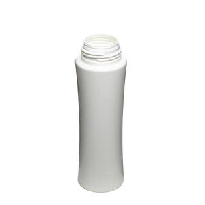 250ML WHITE PINCHED WAIST FOAMER ROUND HDPE PLASTIC BOTTLE - 43MM