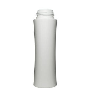 250ML WHITE PINCHED WAIST FOAMER ROUND HDPE PLASTIC BOTTLE - 43MM-detail image