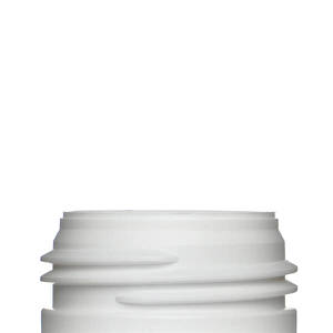 250ML WHITE PINCHED WAIST FOAMER ROUND HDPE PLASTIC BOTTLE - 43MM-detail image