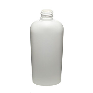 6OZ WHITE CLASSIC OVAL HDPE PLASTIC BOTTLE - 24-410