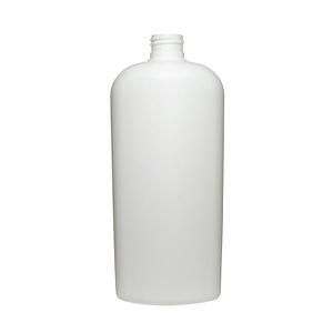 12OZ WHITE CLASSIC OVAL HDPE PLASTIC BOTTLE - 24-410-detail image