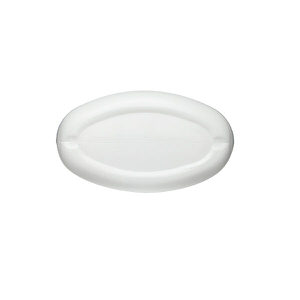 12OZ WHITE CLASSIC OVAL HDPE PLASTIC BOTTLE - 24-410-detail image