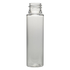 1OZ CLEAR CYLINDER ROUND PET PLASTIC BOTTLE - 20-410-detail image