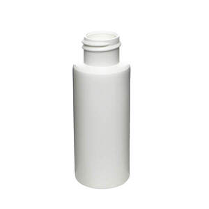 2OZ WHITE CYLINDER ROUND HDPE PLASTIC BOTTLE - 24-410