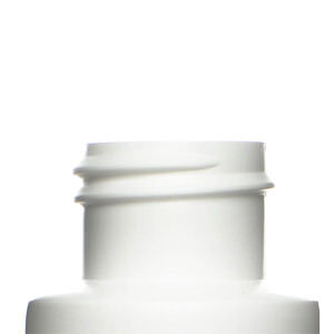 2OZ WHITE CYLINDER ROUND HDPE PLASTIC BOTTLE - 24-410-detail image