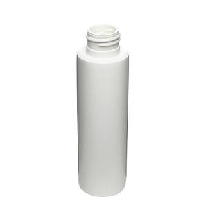 3OZ WHITE CYLINDER ROUND HDPE PLASTIC BOTTLE - 24-410