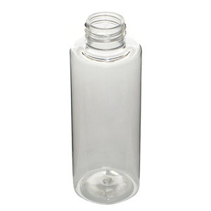 4OZ CLEAR CYLINDER ROUND PET PLASTIC BOTTLE - 24-410