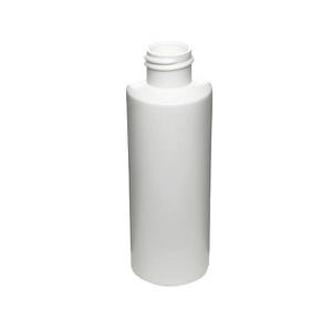 4OZ WHITE CYLINDER ROUND HDPE PLASTIC BOTTLE - 24-410