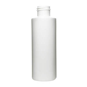 4OZ WHITE CYLINDER ROUND HDPE PLASTIC BOTTLE - 24-410-detail image