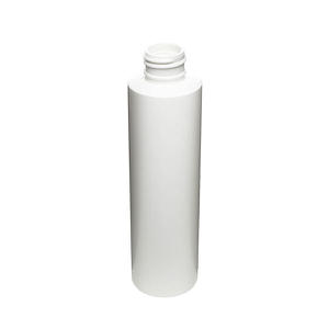 5OZ WHITE CYLINDER ROUND HDPE PLASTIC BOTTLE - 24-410