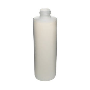 8OZ NATURAL CYLINDER ROUND HDPE PLASTIC BOTTLE - 24-410