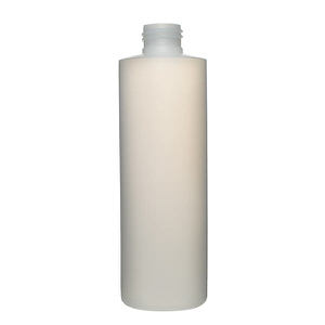 8OZ NATURAL CYLINDER ROUND HDPE PLASTIC BOTTLE - 24-410-detail image