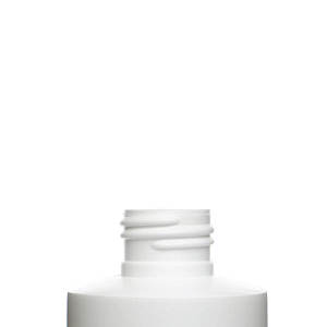 8OZ WHITE CYLINDER ROUND HDPE PLASTIC BOTTLE - 24-410-detail image