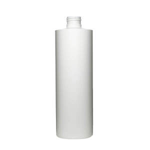 12OZ WHITE CYLINDER ROUND HDPE PLASTIC BOTTLE - 24-410-detail image