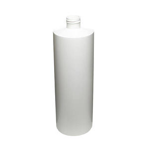 16OZ WHITE CYLINDER ROUND HDPE PLASTIC BOTTLE - 24-410