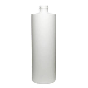 16OZ WHITE CYLINDER ROUND HDPE PLASTIC BOTTLE - 24-410-detail image