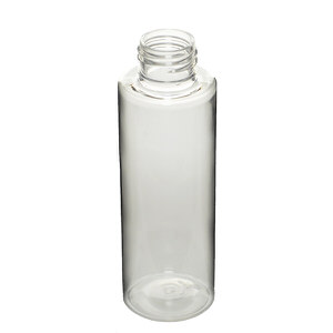 100ML CLEAR CYLINDER ROUND PET PLASTIC BOTTLE - 24-410 INFO