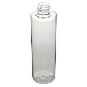 200ML CLEAR CYLINDER ROUND PET PLASTIC BOTTLE - 24-410