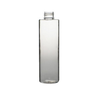 200ML CLEAR CYLINDER ROUND PET PLASTIC BOTTLE - 24-410-detail image