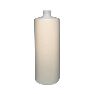 32OZ NATURAL CYLINDER TALL ROUND HDPE PLASTIC BOTTLE - 28-410-detail image