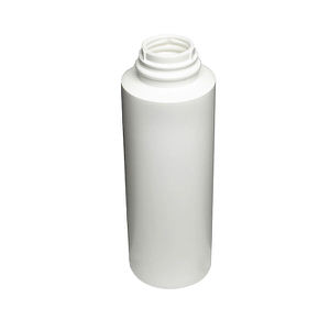 6OZ WHITE CYLINDER POWDER ROUND HDPE PLASTIC BOTTLE - 33MM