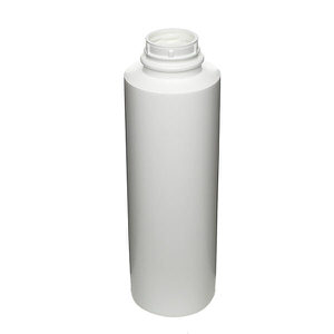 8OZ WHITE CYLINDER POWDER ROUND HDPE PLASTIC BOTTLE - 33MM