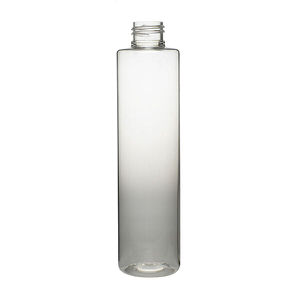 225ML CLEAR CYLINDER SLIM TALL ROUND PET PLASTIC BOTTLE - 24-410-detail image