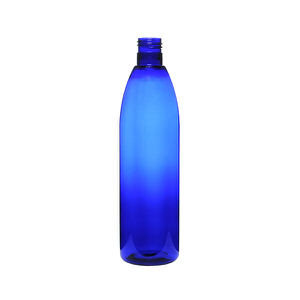 12OZ COBALT BLUE EVOLUTION ROUND PET PLASTIC BOTTLE - 24-415-detail image