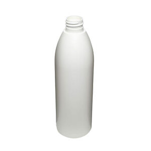 400ML WHITE EVOLUTION ROUND HDPE PLASTIC BOTTLE - 28-410