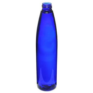 350ML COBALT BLUE EVOLUTIOIN SLIM ROUND PET PLASTIC BOTTLE - 24-410