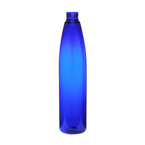 350ML COBALT BLUE EVOLUTIOIN SLIM ROUND PET PLASTIC BOTTLE - 24-410-detail image