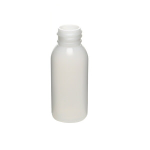 1OZ NATURAL IMPERIAL ROUND HDPE PLASTIC BOTTLE - 20-410