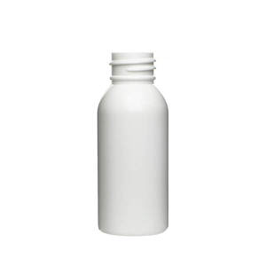 1OZ WHITE IMPERIAL ROUND HDPE PLASTIC BOTTLE - 20-410-detail image