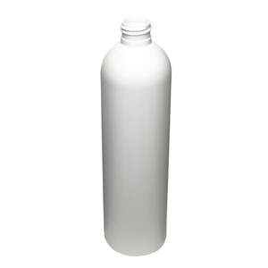 12OZ WHITE IMPERIAL ROUND HDPE PLASTIC BOTTLE - 24-410