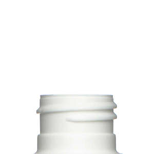 8OZ WHITE MAYAN ROUND HDPE PLASTIC BOTTLE - 24-410-detail image