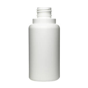 4OZ WHITE NOVA ROUND HDPE PLASTIC BOTTLE - 24-410-detail image