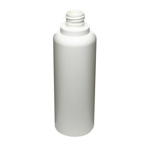 8OZ WHITE NOVA ROUND HDPE PLASTIC BOTTLE - 24-410