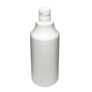 8OZ WHITE QUEEN ROUND HDPE PLASTIC BOTTLE - 24-415