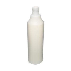 12OZ NATURAL QUEEN ROUND HDPE PLASTIC BOTTLE - 24-415