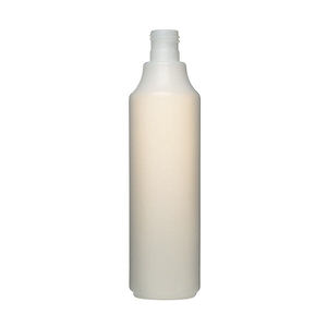 12OZ NATURAL QUEEN ROUND HDPE PLASTIC BOTTLE - 24-415-detail image