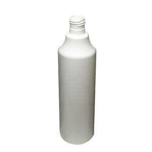 12OZ WHITE QUEEN ROUND HDPE PLASTIC BOTTLE - 24-415